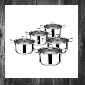 Set de vase din inox Victor, 10 piese V-G006A
