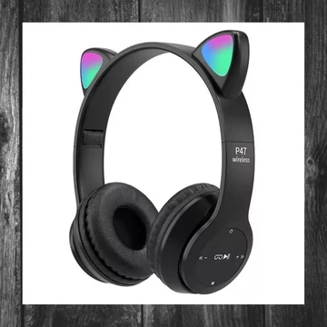 Căști Bluetooth cu Urechi de Pisică Y47BT – Stil Jucăuș și Sunet de Calitate