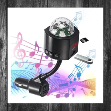 M3 transmițător fm cu lumină disco holm6843