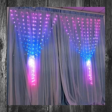 Perdea decorativă cu LED-uri – 2x2 metri, control prin aplicație – 400 LED-uri – HOLM8347