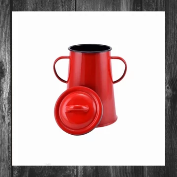 Recipient pentru untură Perfect Home, emailat, capacitate 2 litri, roșu, cod 10422