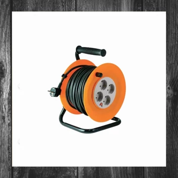 Tambur pentru cablu Worthair KE24-335 – 50 m, 4 prize, 1000W, cu siguranță automată