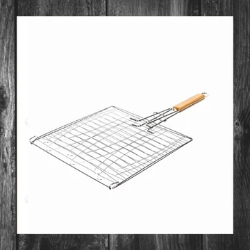 HAPPY GREEN grillrács halhoz BBQ 58 x 25 x 27 cm 5012190