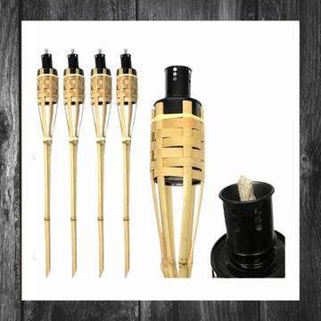 HAPPY GREEN Torță din bambus – 60 cm – set promoțional 4+1 – 5020200AK