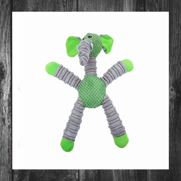 Jucărie pentru câini – Elefant de pluș cu sunet – extra rezistent – 42 cm (holm0707)