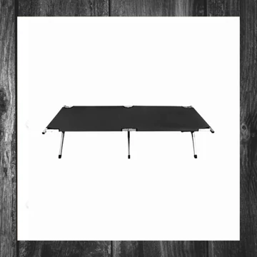 Pat pliant pentru camping, negru, 189 x 70 x 43 cm, capacitate 110 kg – 00023190