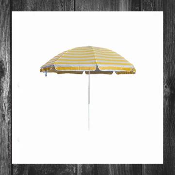 Umbrelă de soare HAPPY GREEN, 230 cm, dungi galbene, 50XT2205YS