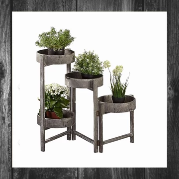 Suport pentru flori vintage cu 4 rafturi 47530