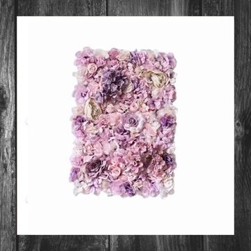 Panou decorativ cu flori artificiale pentru perete 60 x 40 cm WK04
