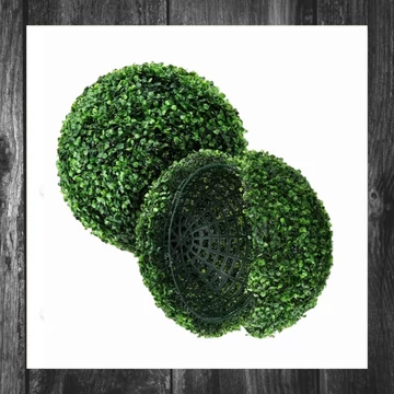 Set 2 bile decorative din plante artificiale buxus, diametru 28 cm GM2440649