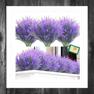 Set 20 buc flori artificiale de lavandă, rezistente la UV MG119990