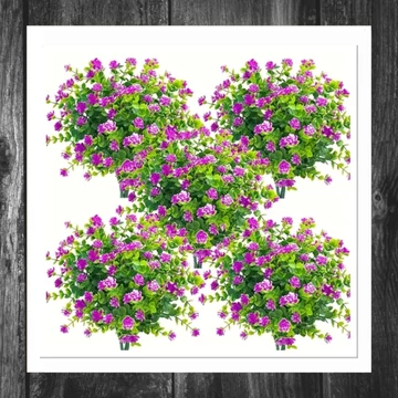 8 pachete flori artificiale colorate - roz RY2886290