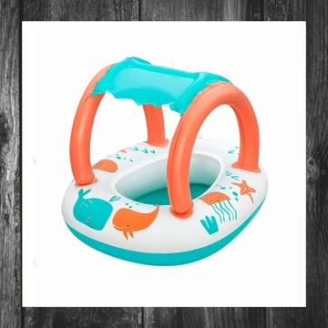 Bestway colac plutitor pentru copii cu acoperiș 78 × 61,5 × 56,5 cm 34203
