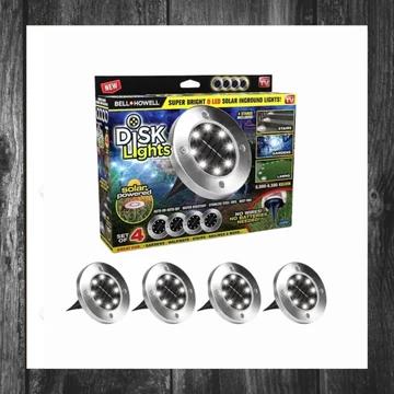 Set 4 lămpi solare Bell+Howell Disk Light – BHDSL4