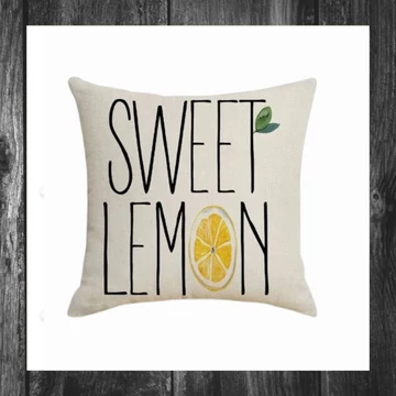 Huză de pernă 45 x 45 cm, cu inscripția SWEET LEMON POD163