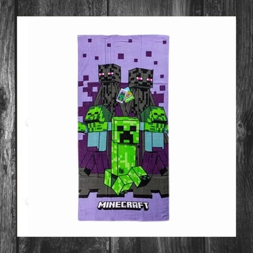 Prosop de baie / plajă Minecraft Purple 70x140 cm CBX24002024MC