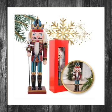 Figurină Spărgător de nuci cu coroană – 30 cm KSN156