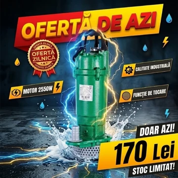 Mustang Pro Pompă de Apă Uzată cu Tocător Profesională – 2550W MTP-1080-2