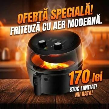 Friteuză cu aer cald Nineshield cu paletă rotativă, 8L 1500W – KB6001M holm9637