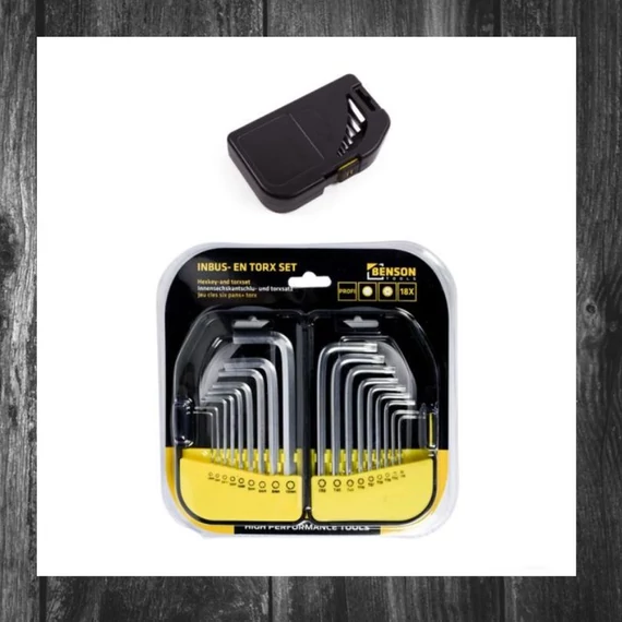 Set chei inbus și Torx Benson Tools 18 piese 008499
