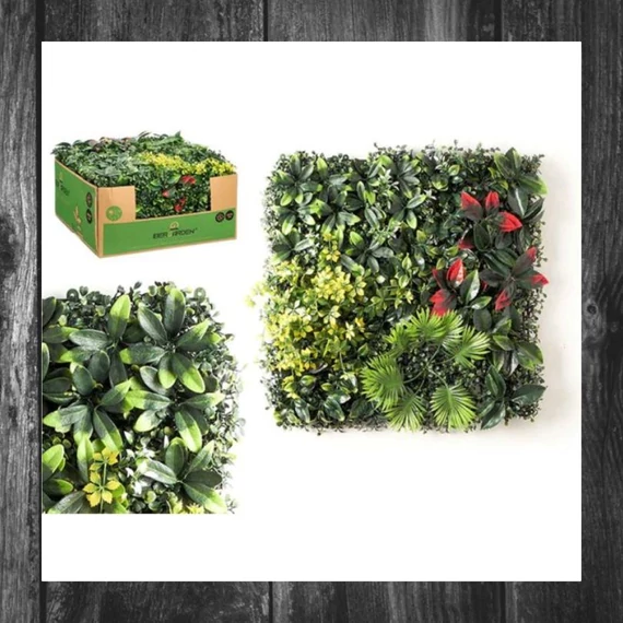 Grădină Verticală Artificială cu Frunze Roșii 50x50 cm 11293