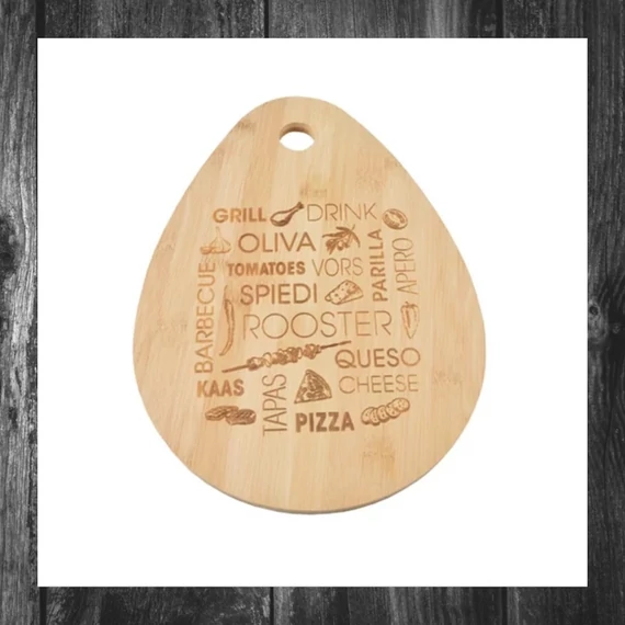 Perfect Home – Placă de tăiat și servit din bambus, 35×25 cm – 14006