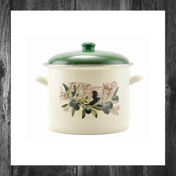 Perfect Home – Oală emailată cu capac Oliva, 24 cm – Model 14833