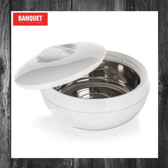 Termos cu capac pentru alimente Banquet AVANZA, 0,6 L, alb – 15975201