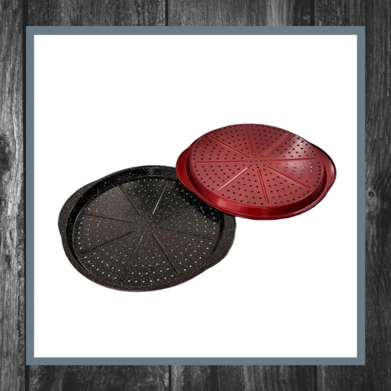 Perfect Home Metal Red Line – Tavă pentru pizza antiaderentă, perforată – Model 19137