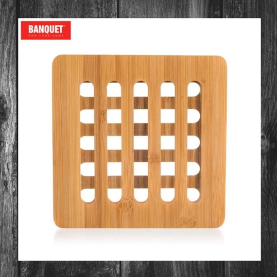 Suport din bambus BANQUET BRILLANTE, 16 x 16 x 1 cm – 27061453