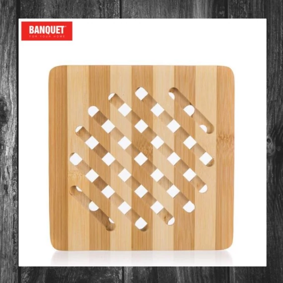 Suport din bambus BANQUET BRILLANTE, 18 x 18 x 1 cm – 27061457