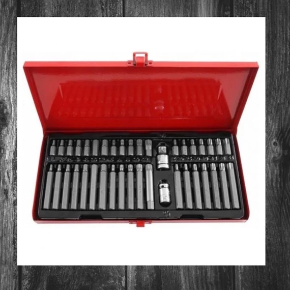 Set de biți Torx, hexagonali (imbus) și spline, 40 de piese, 1/2