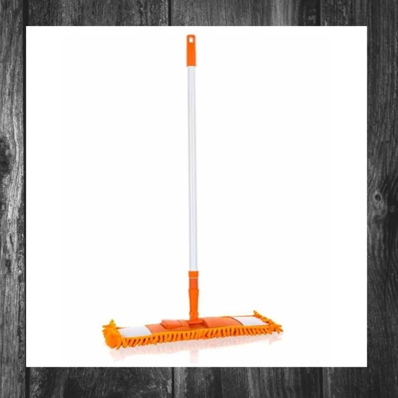 BRILANZ – Mop telescopic cu cap din chenille, 120 cm, portocaliu – 43943205O