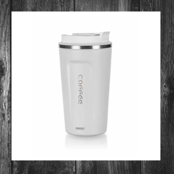 BANQUET – Cană termos 450 ml, albă – 48788561