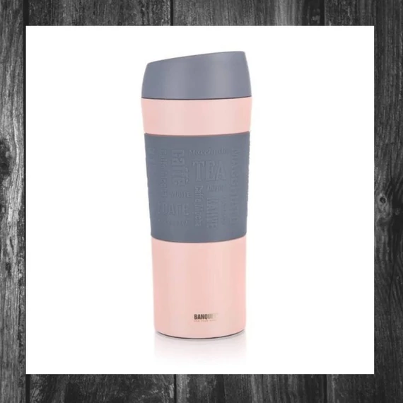 Cană termoizolantă pentru călătorii Banquet MATTY, 400 ml, roz – 48788659