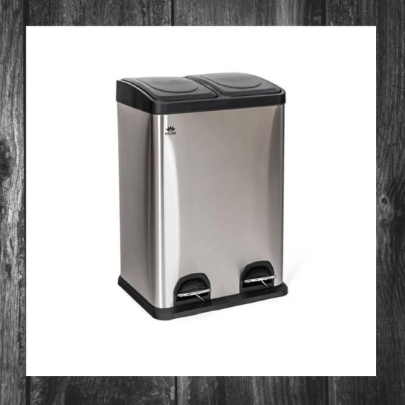 Coș de gunoi din oțel inoxidabil BRILANZ SAVERY, 40L (2 x 20L) – 48860951