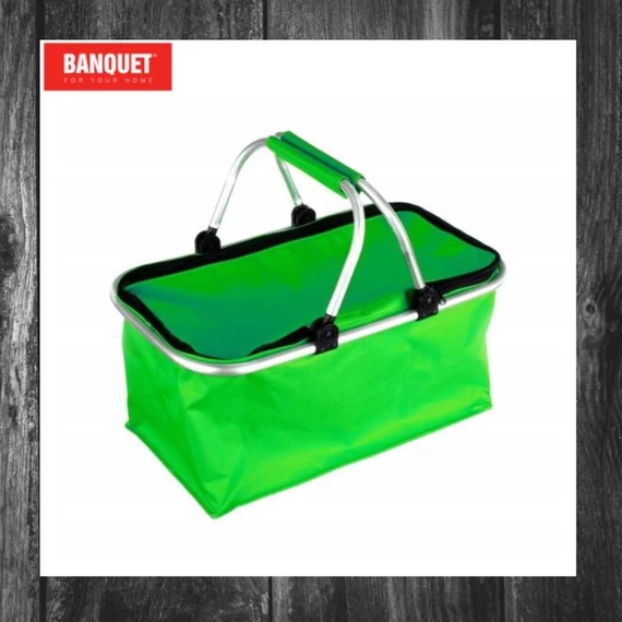 VETRO-PLUS Coș de camping pliabil, culoare verde, cod 5052100G