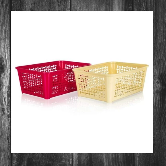 VETRO-PLUS – Coș de depozitare din plastic, 35,8 x 25,6 cm, culori mixte – 55071014