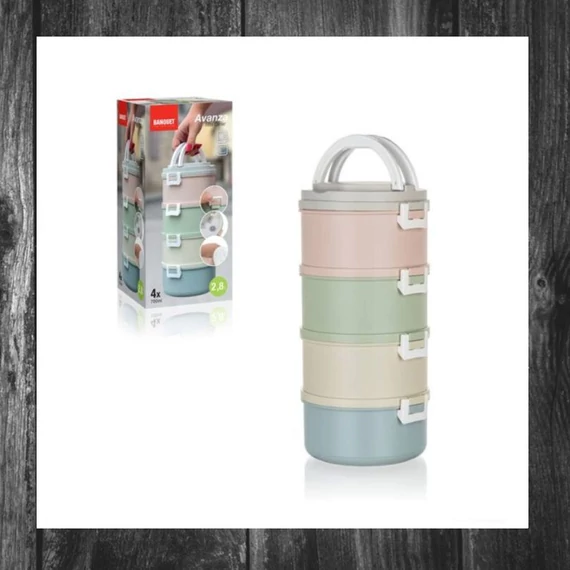 BANQUET AVANZA – Set de recipiente alimentare din plastic, 2,8 L, 4 piese, culori mixte 55079911