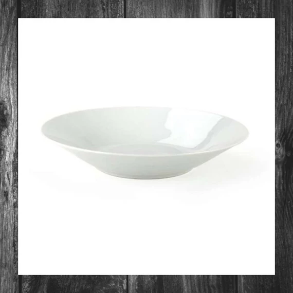 Farfurie adâncă din porțelan 23 cm – Albă, simplă – 60111031-A

