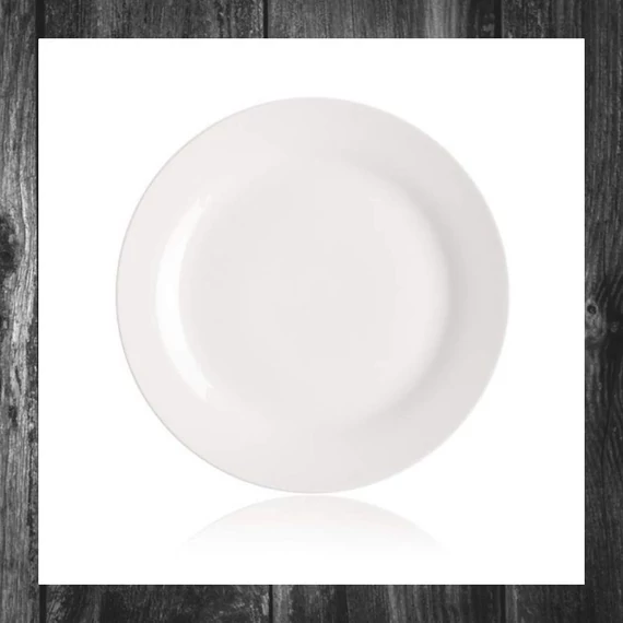 Farfurie adâncă din porțelan 26,5 cm – Albă, simplă – 6011105

