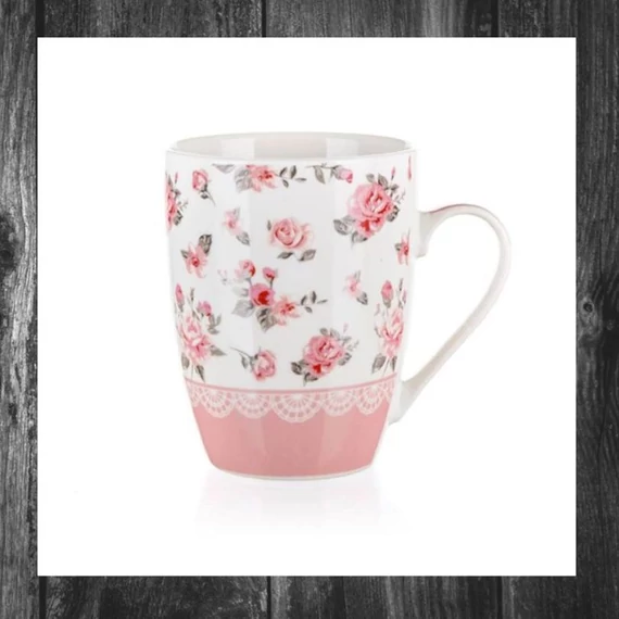 Cană BANQUET PINK FLOWER, 340 ml, roz, cod 60221637