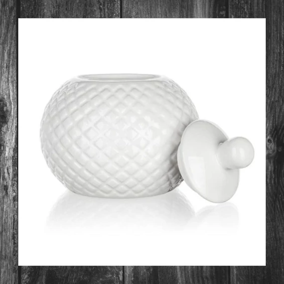 Sticlă de zahăr din ceramică BANQUET DIAMOND LINE, 5,3 cm, alb 60322130