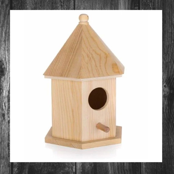 HOME DECOR – căsuță din lemn pentru păsări, 12,5 x 10,5 x 17,7 cm 63917686