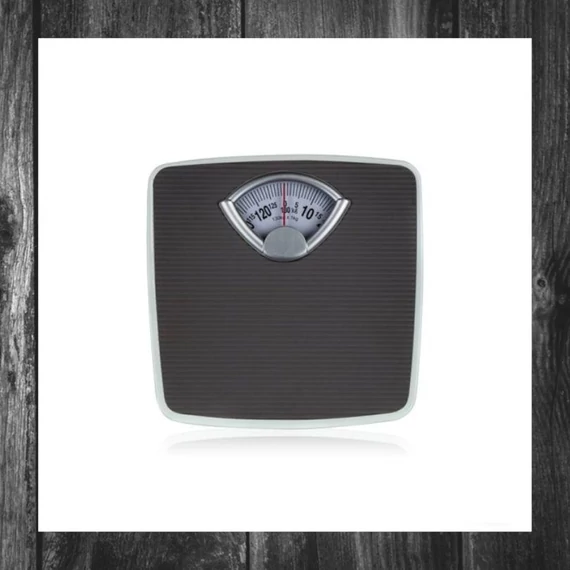PRETTY UP Cântar mecanic pentru persoane, 130 kg, negru 66132016
