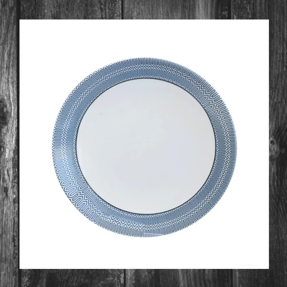 Perfect Home Farfurie plată, 26 cm, 1030-D albastru-alb (72255)