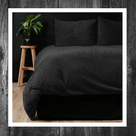 Husă de pat Teddy cu dungi negre – 140 x 200 cm