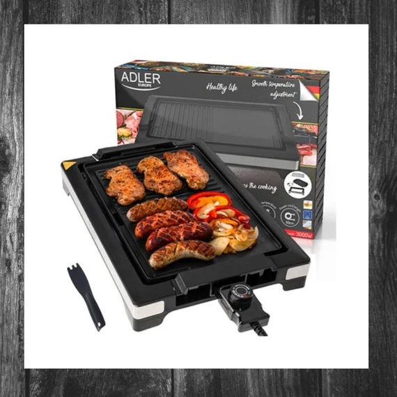 Grill electric de masă AD6614 – 3000W, suprafață antiaderentă