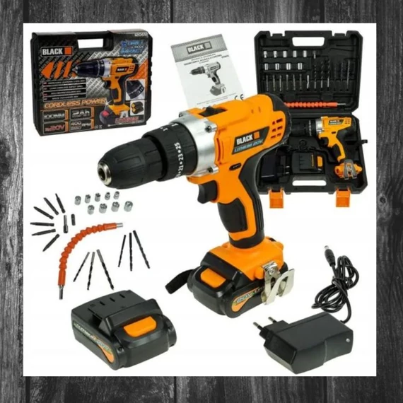 BLACK Bormașină cu acumulator și accesorii 20V - 12065