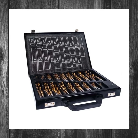 Set de burghie pentru metal BLACK, 170 piese - 33300